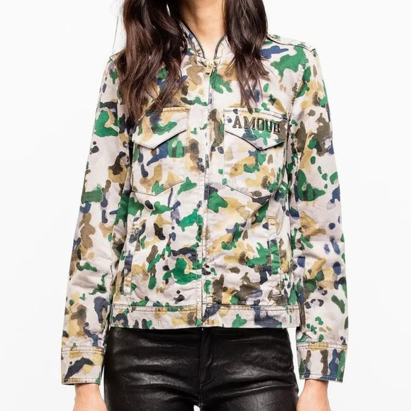 Zadig & Voltaire Kavy Watercolor Camo Jacket - Picture 3 of 6